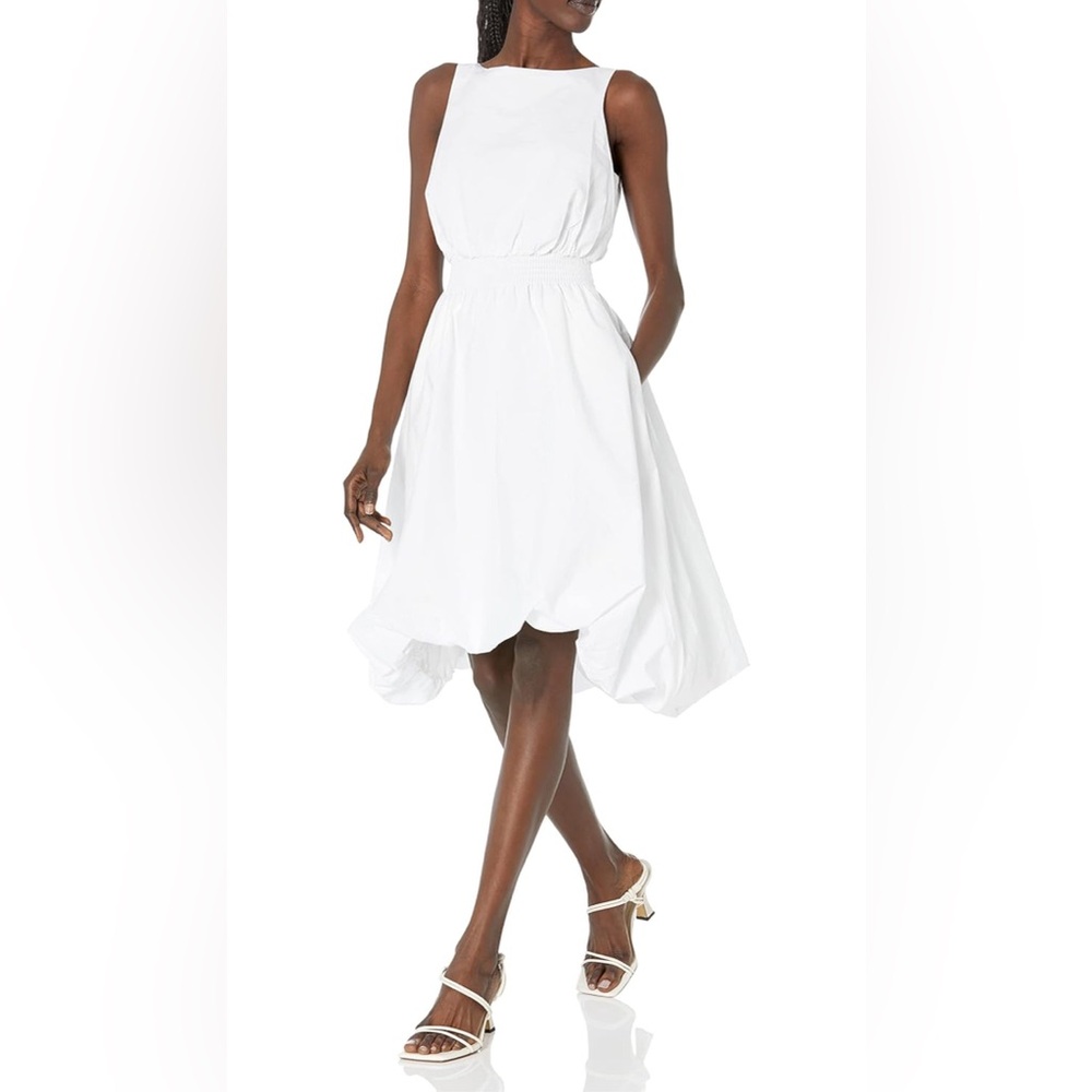 Trina Turk White Midi Dress size medium